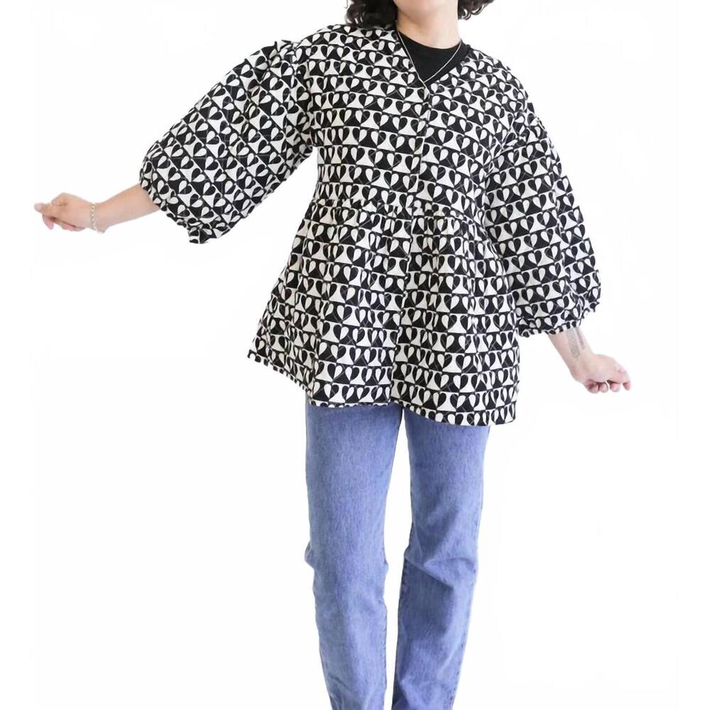 NEW SAINT GERALDINE cori reversible jacket in black